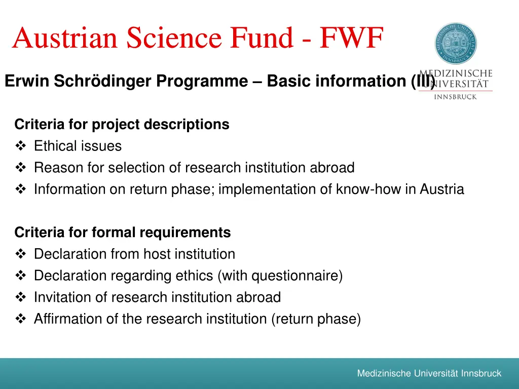 austrian science fund fwf austrian science fund