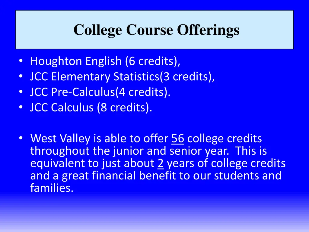 college course offerings 1