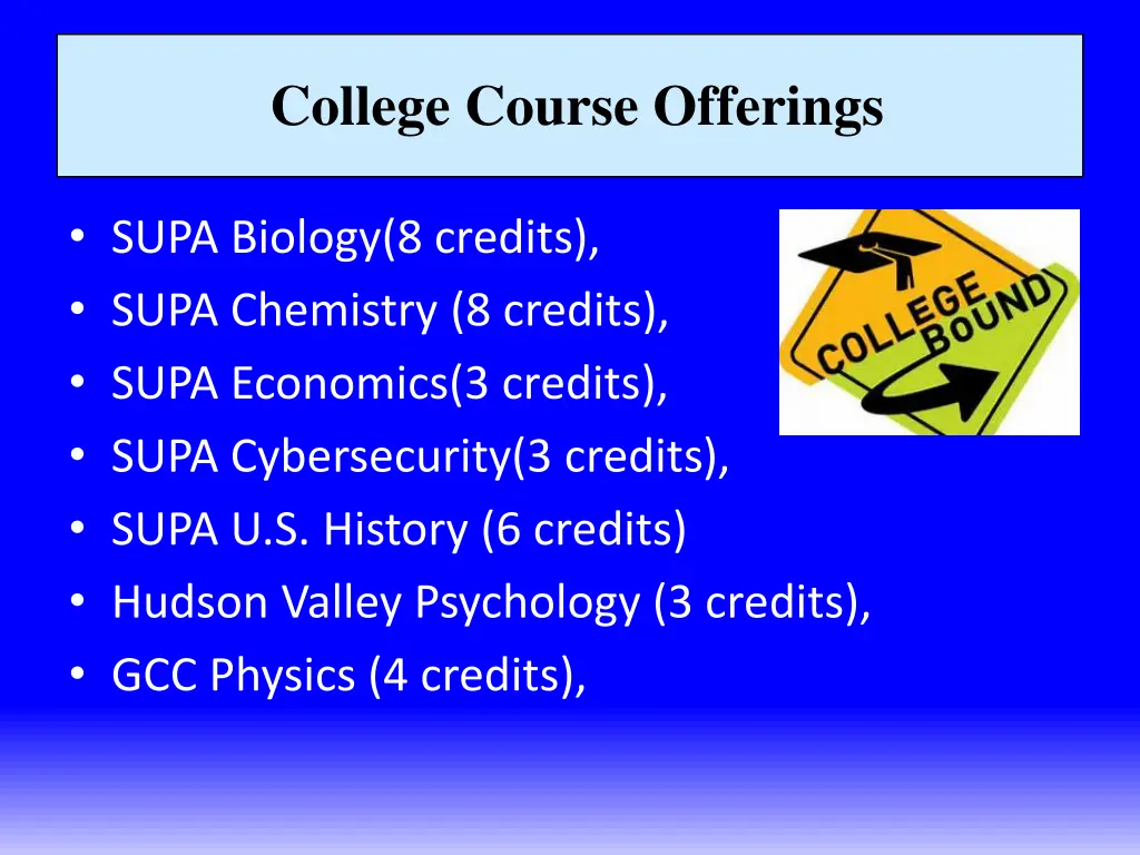 college course offerings