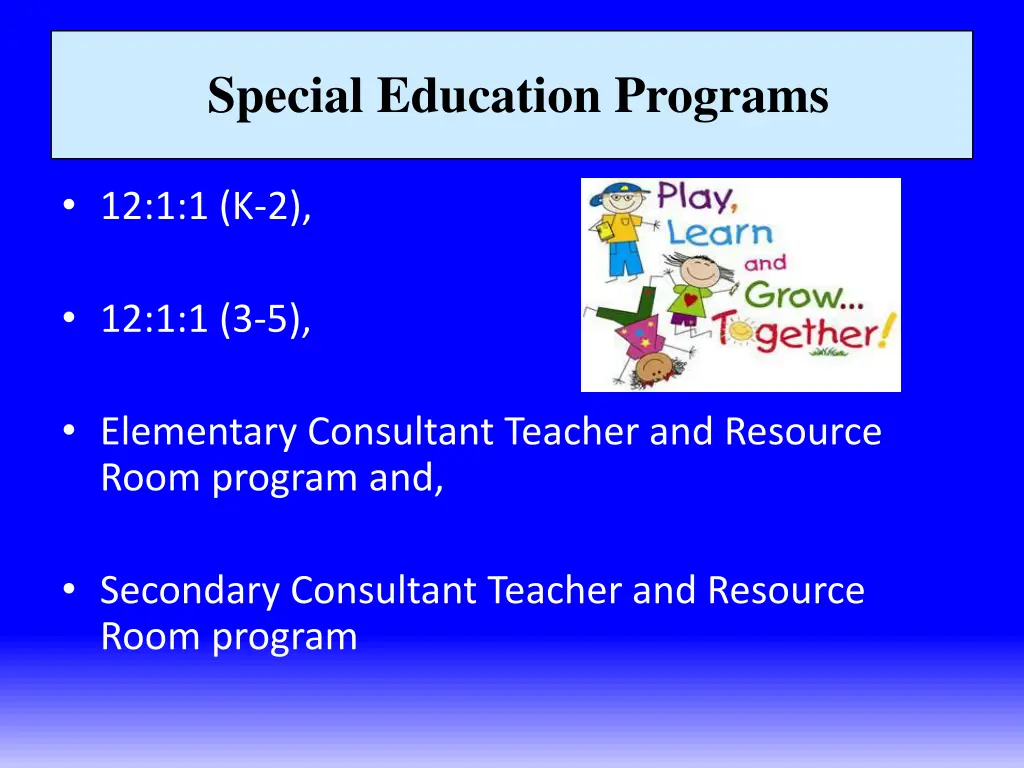special education programs