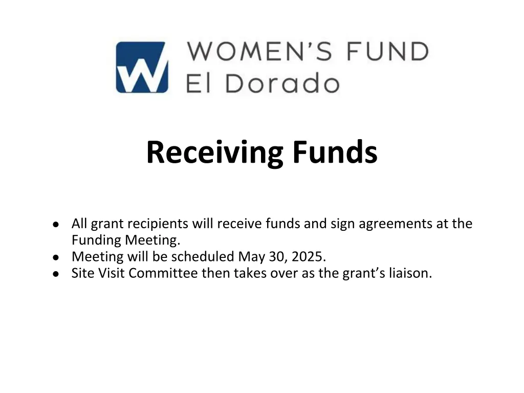receiving funds