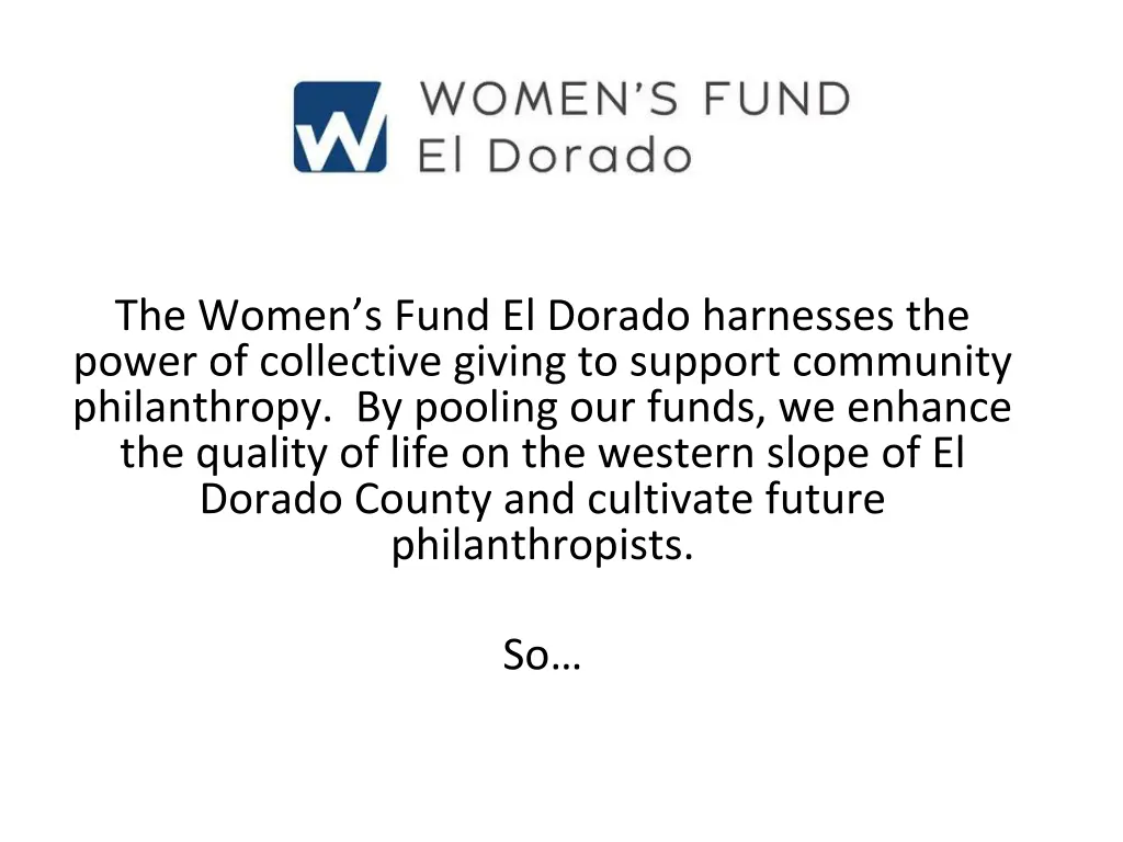 the women s fund el dorado harnesses the power
