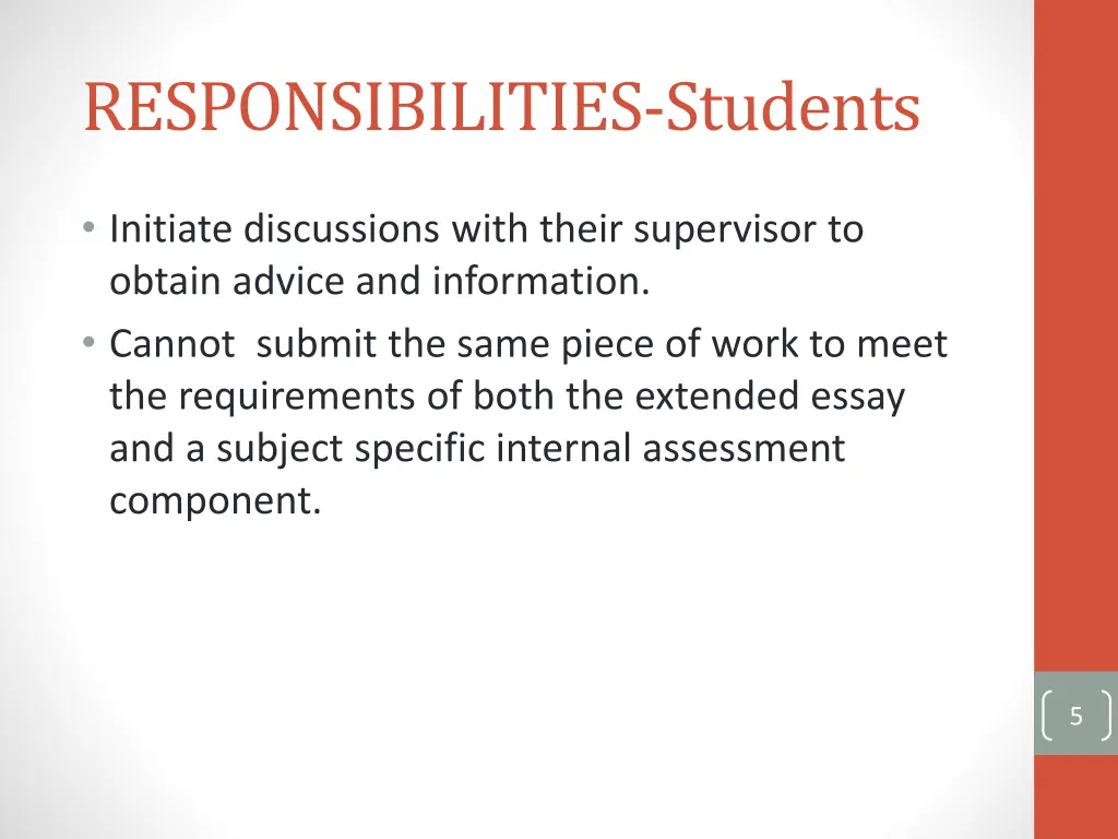 responsibilities students 1
