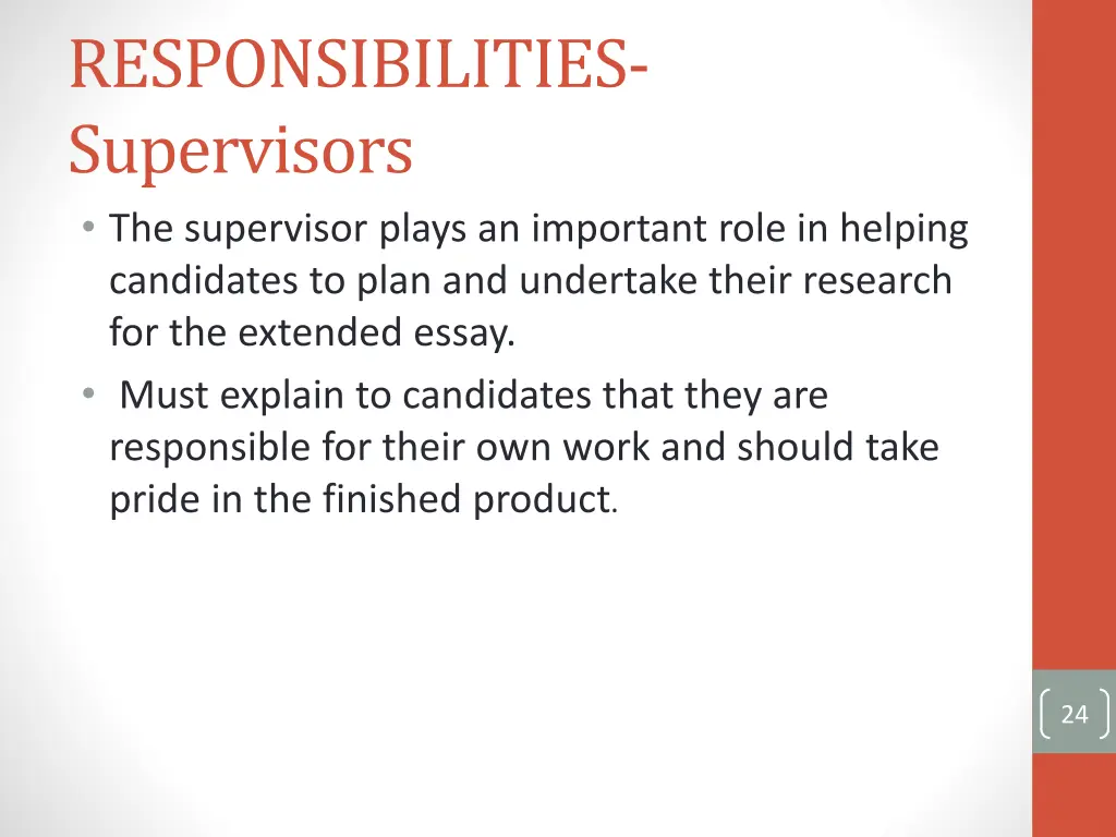 responsibilities supervisors the supervisor plays
