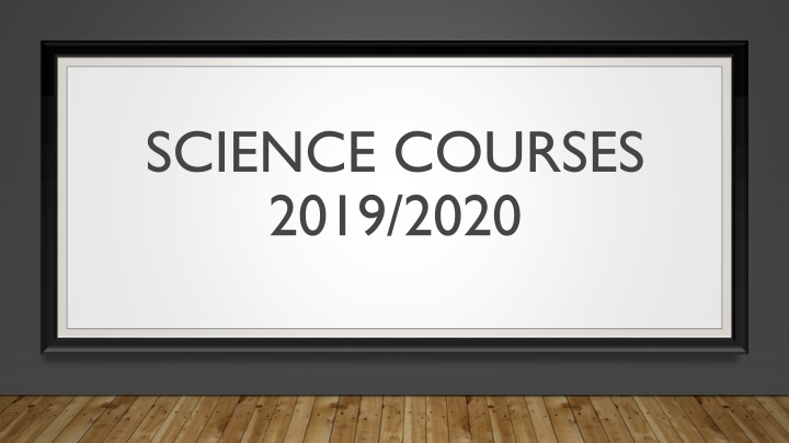 science courses 2019 2020