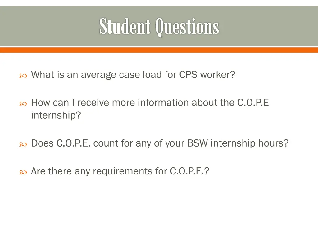 student questions