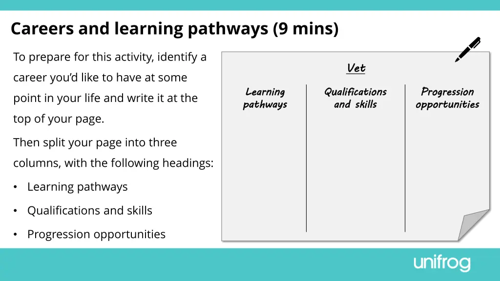 careers and learning pathways 9 mins