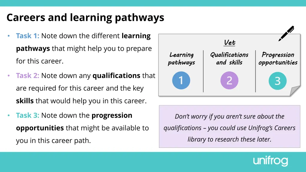 careers and learning pathways