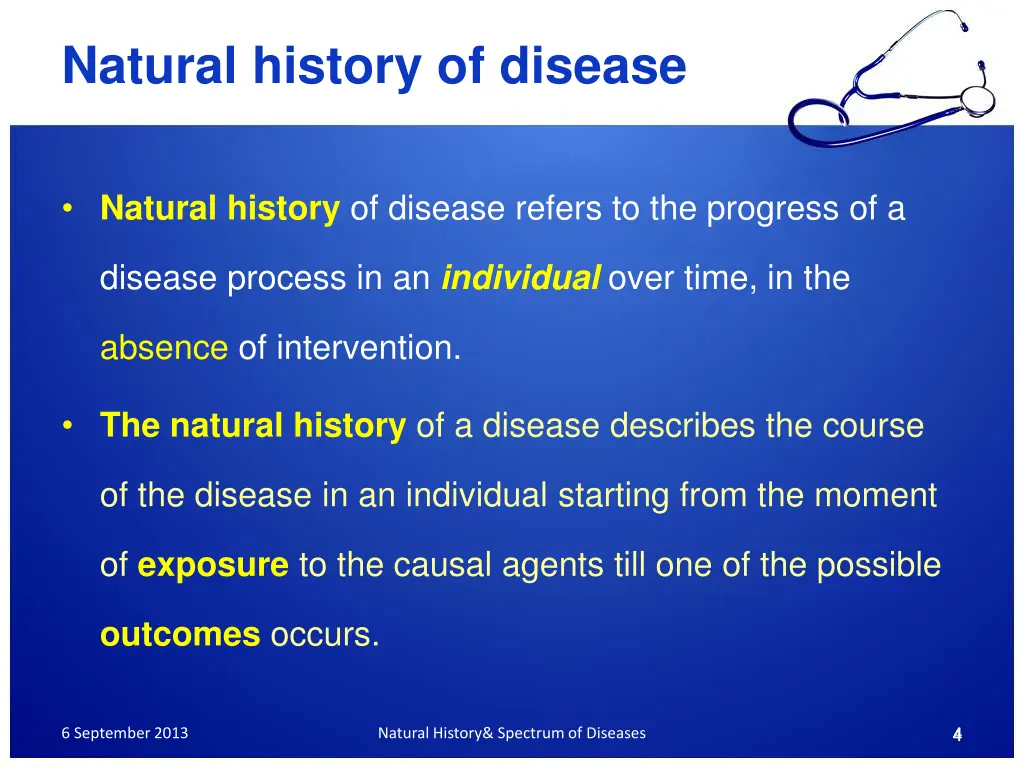 natural history of disease 1
