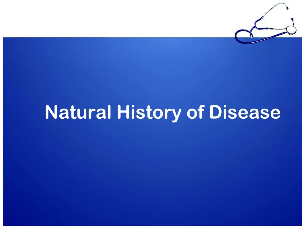 natural history of disease