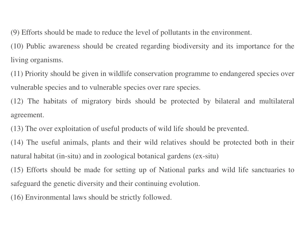 9 efforts should be made to reduce the level