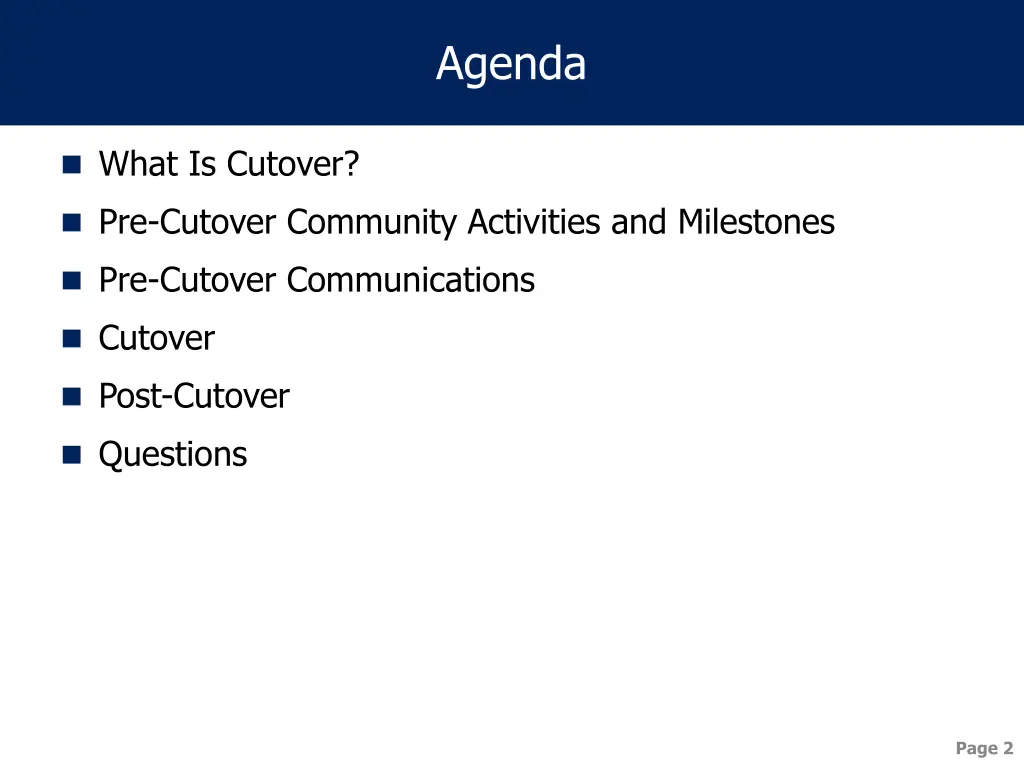 agenda