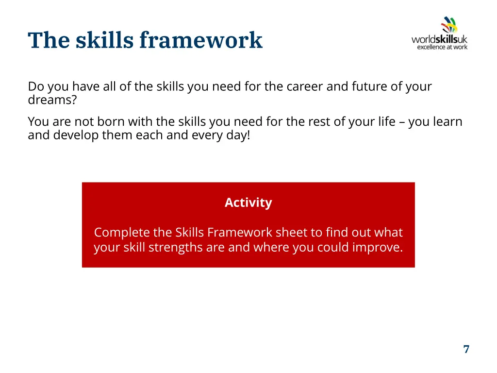 the skills framework