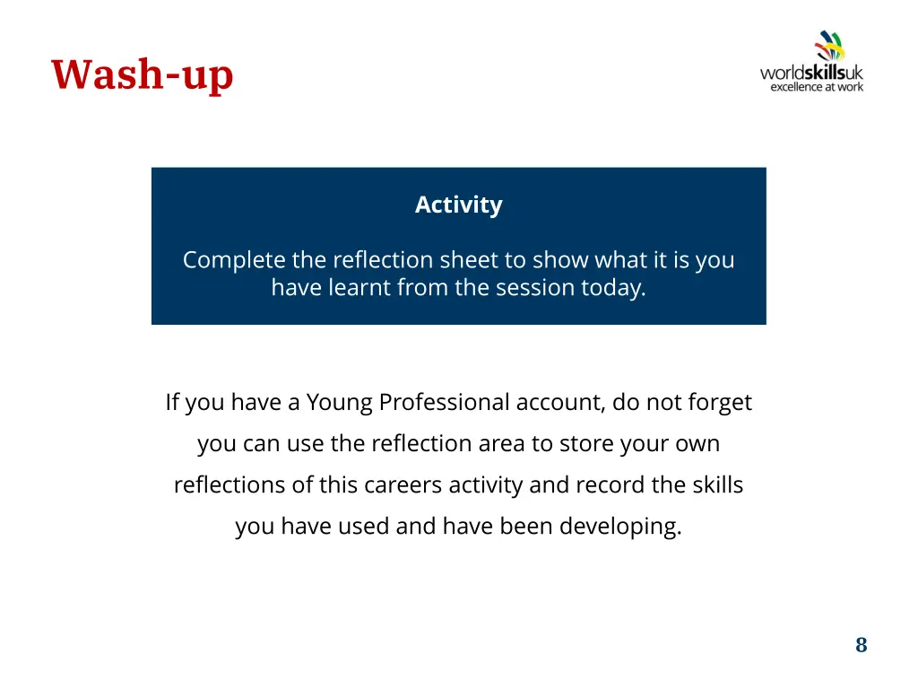wash up