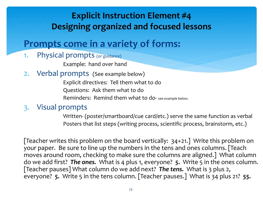 explicit instruction element 4 designing 13