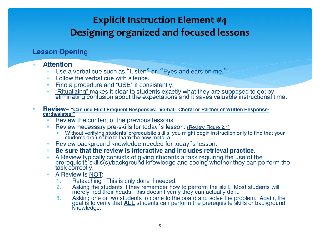 explicit instruction element 4 designing 2