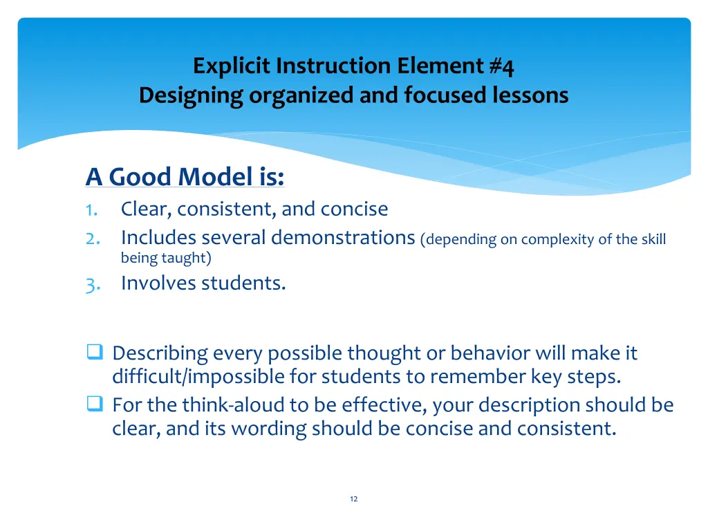 explicit instruction element 4 designing 6