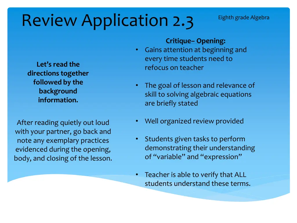 review application 2 3 1