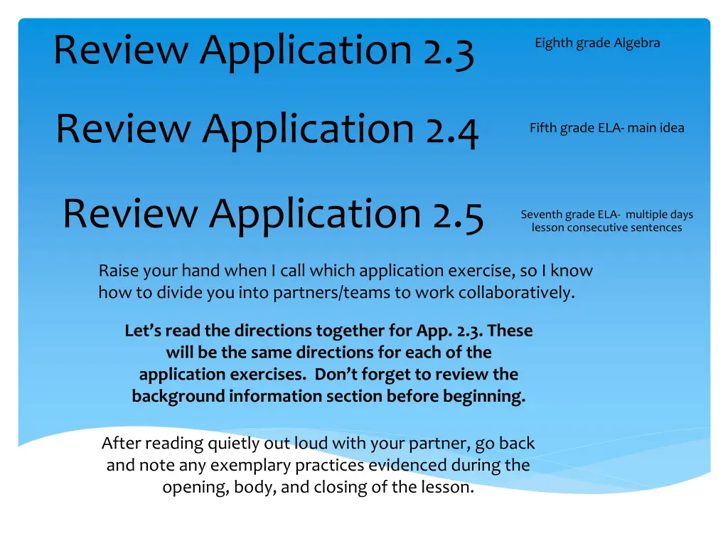 review application 2 3