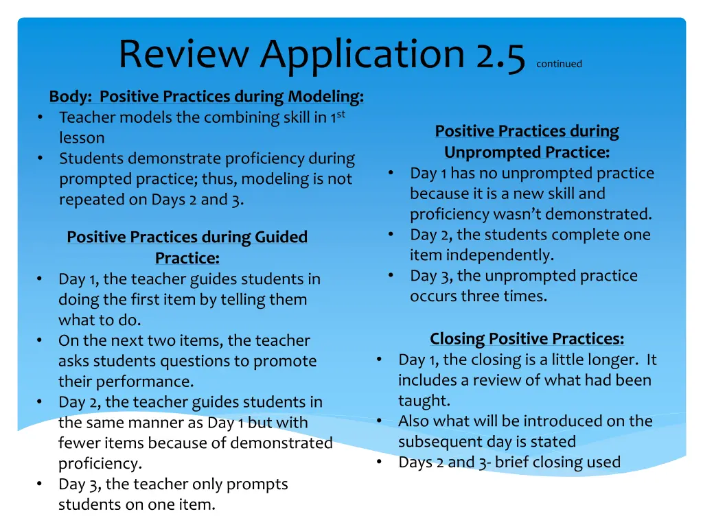 review application 2 5 continued