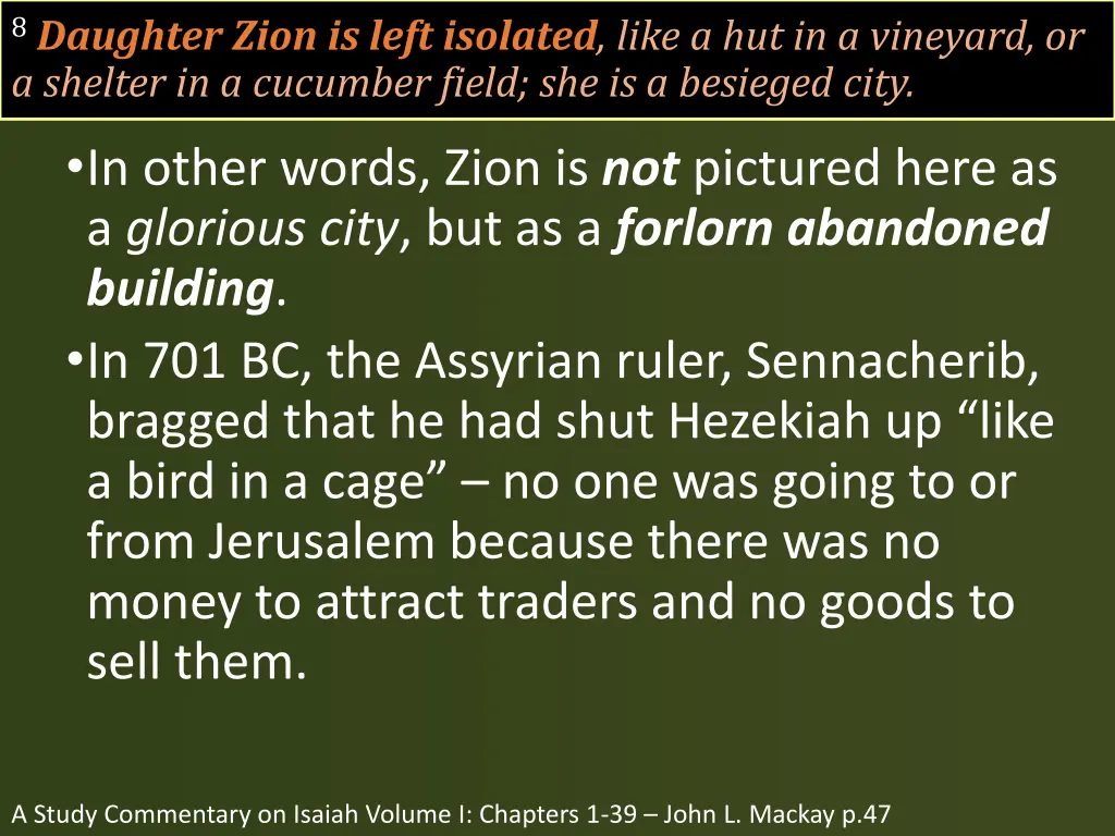 8 daughter zion is left isolated like 1