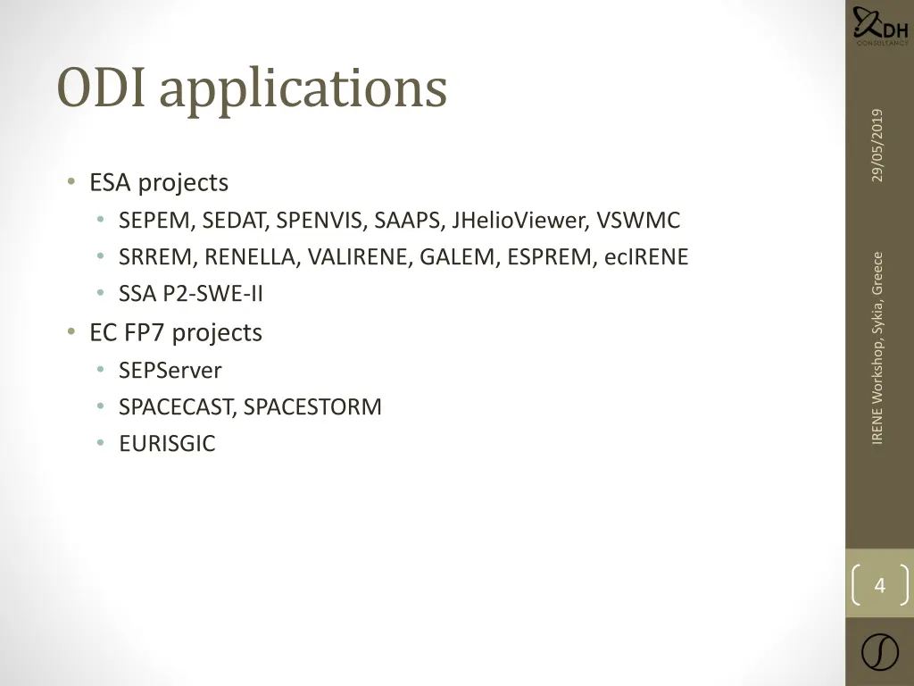 odi applications