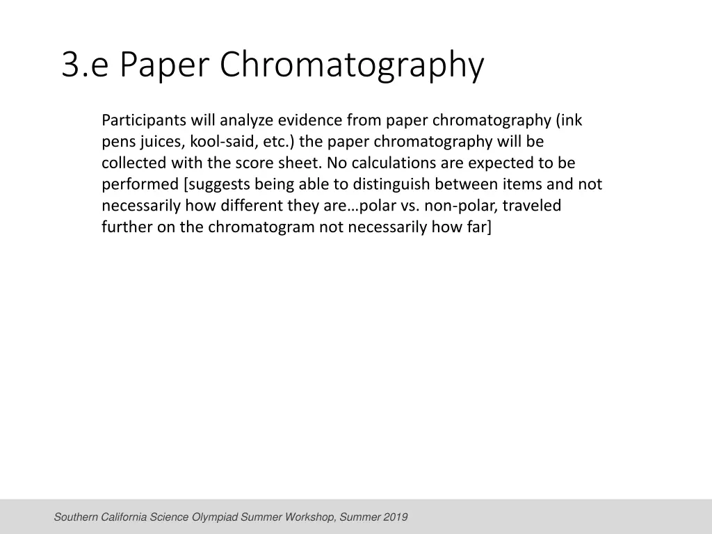 3 e paper chromatography