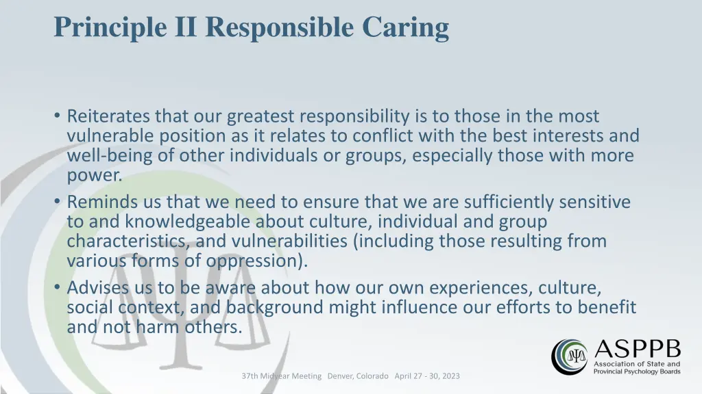 principle ii responsible caring 1