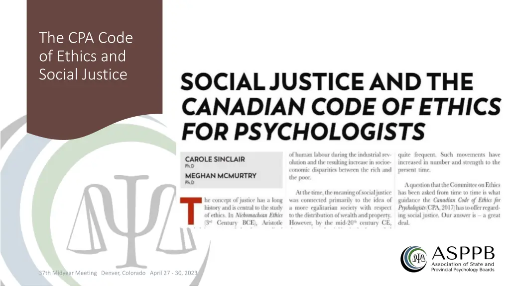 the cpa code of ethics and social justice
