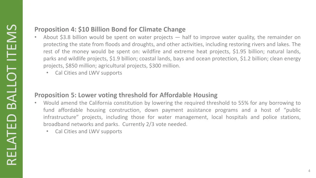 related ballot items