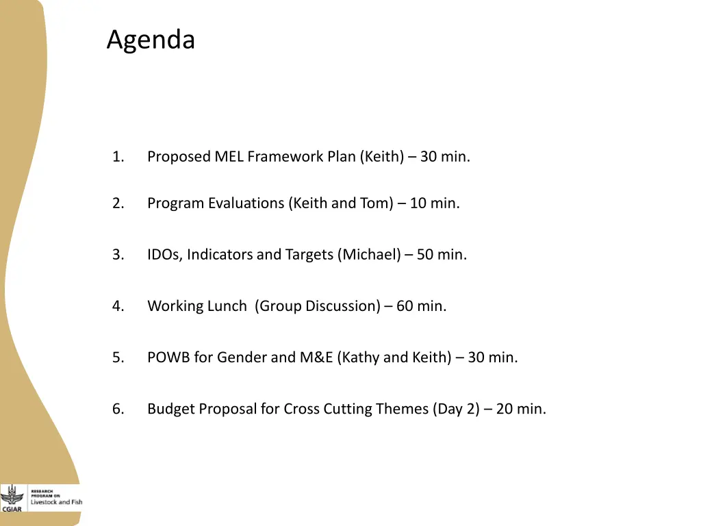 agenda