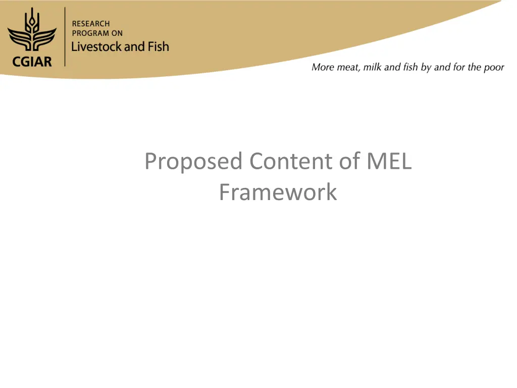 proposed content of mel framework