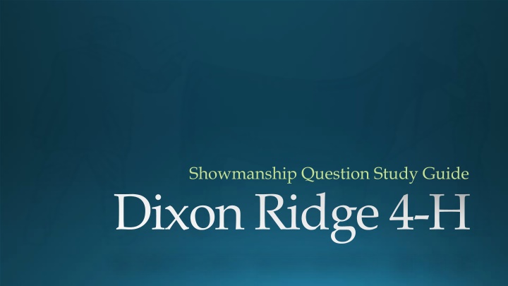 showmanship question study guide