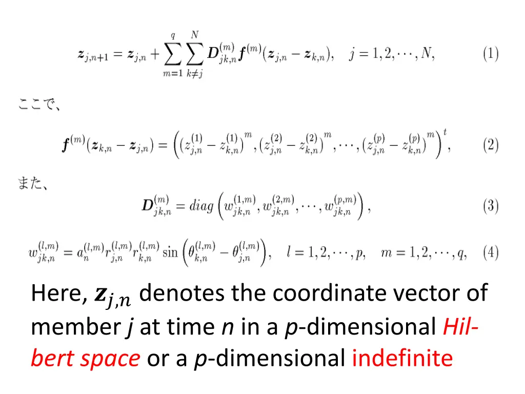 here denotes the coordinate vector of member