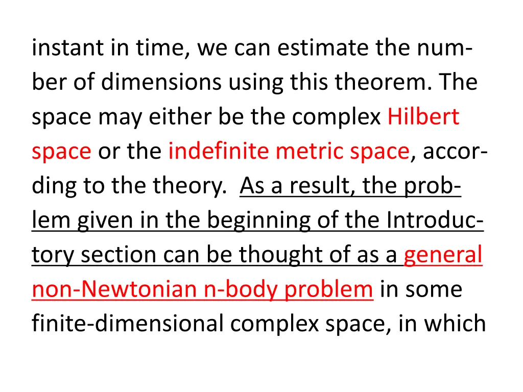 instant in time we can estimate