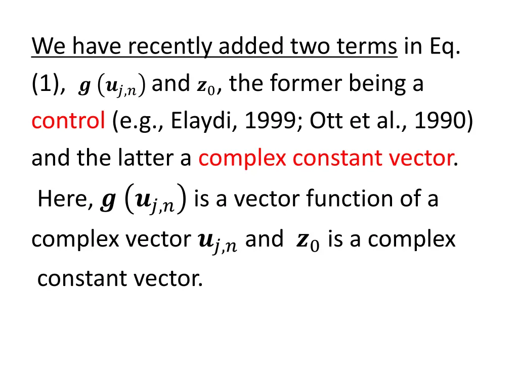 we have recently added two terms
