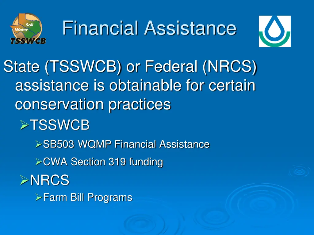 financial assistance