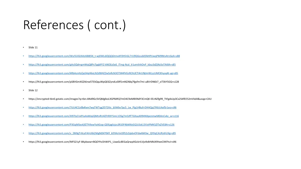 references cont