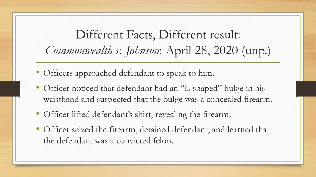 different facts different result commonwealth