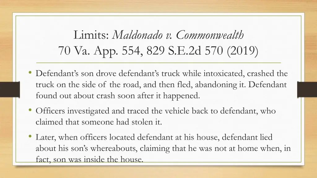limits maldonado v commonwealth