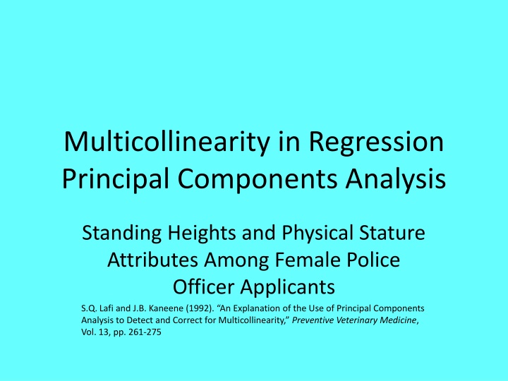 multicollinearity in regression principal
