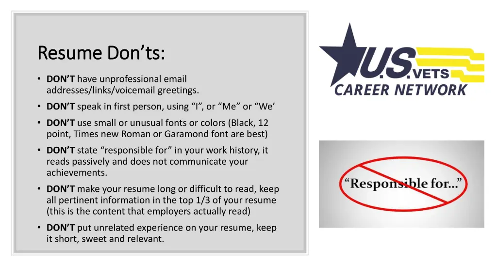 resume don ts resume don ts