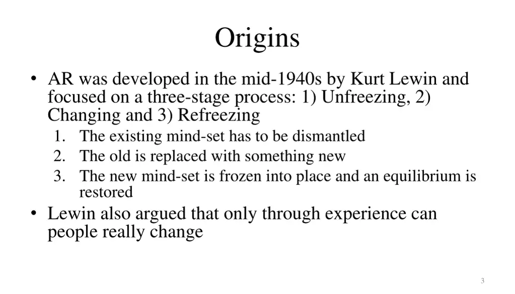 origins