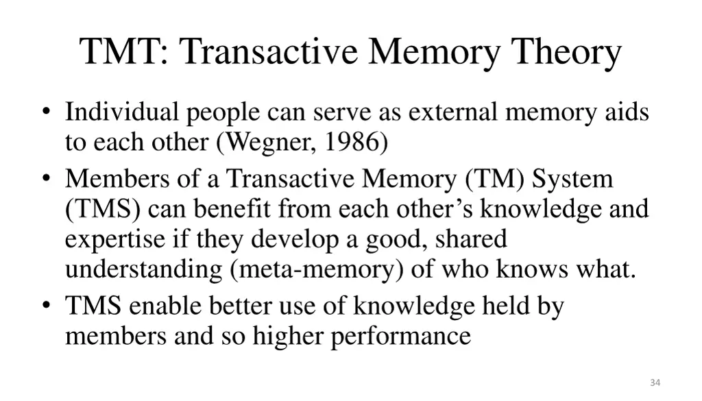 tmt transactive memory theory
