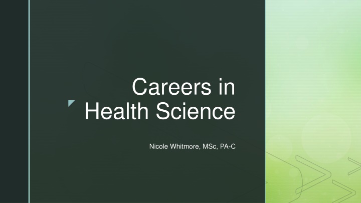 careers in health science