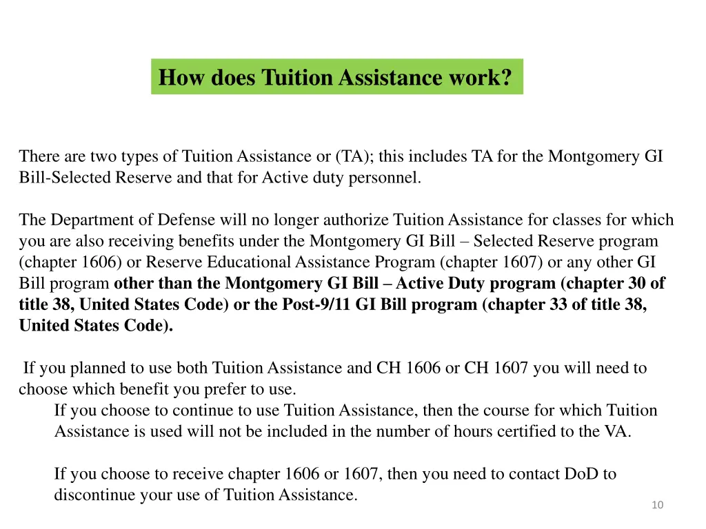 how does tuition assistance work