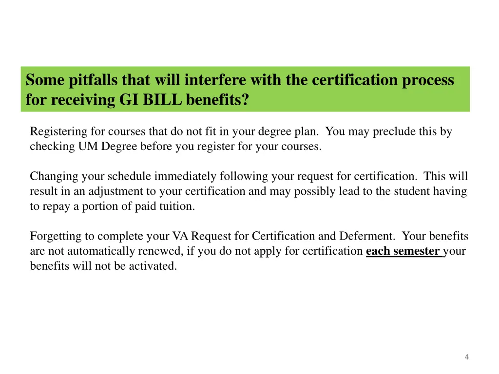 some pitfalls that will interfere with