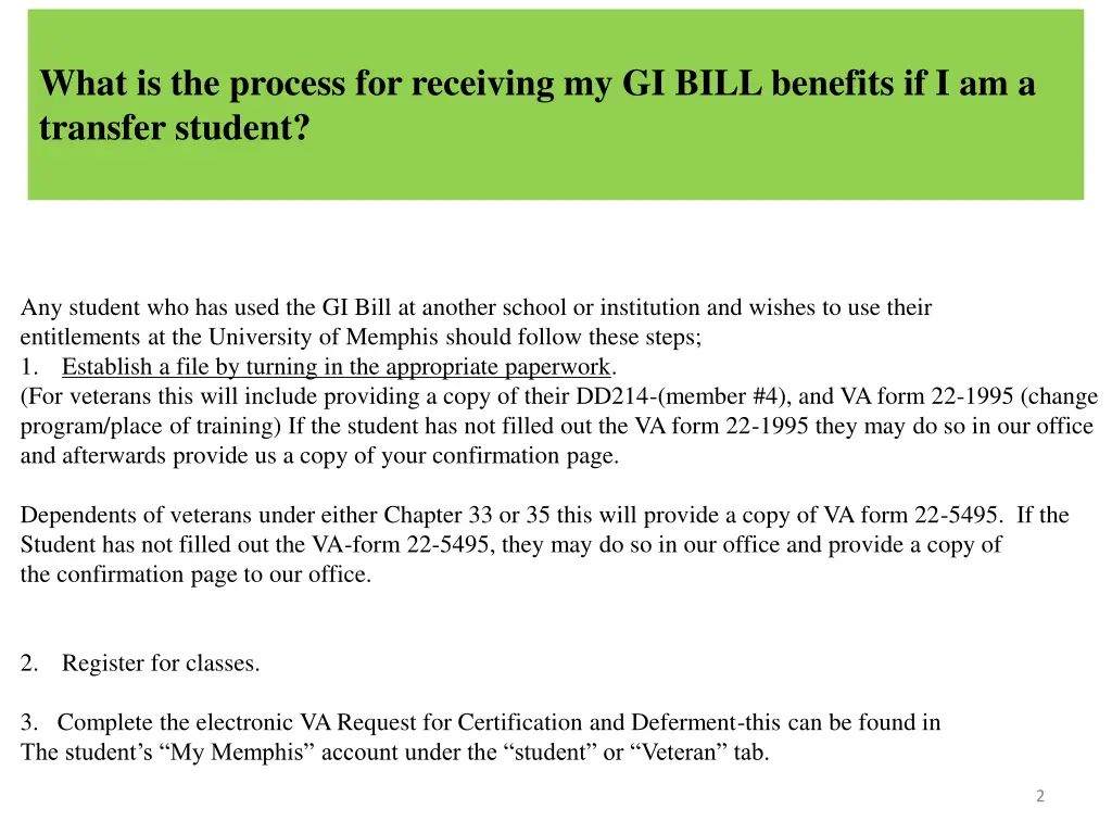 what is the process for receiving my gi bill