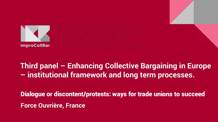 third panel enhancing collective bargaining
