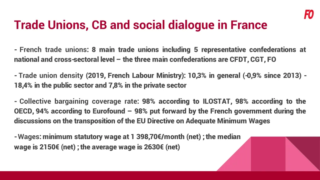 trade unions cb and social dialogue in france